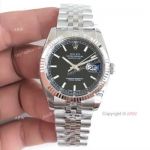 V2 AR Factory Rolex Datejust 36 Black SWISS 3135 Watch (1)_th.jpg
